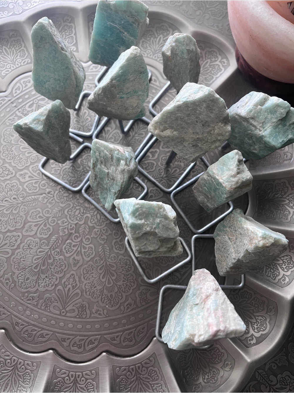 Amazonite on a stand